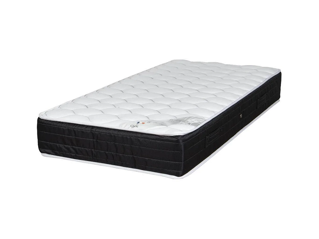 Matelas Ramage + sommier Newkit - 90x190 - Ressorts - Hauteur 25 cm - Soutien ferme
