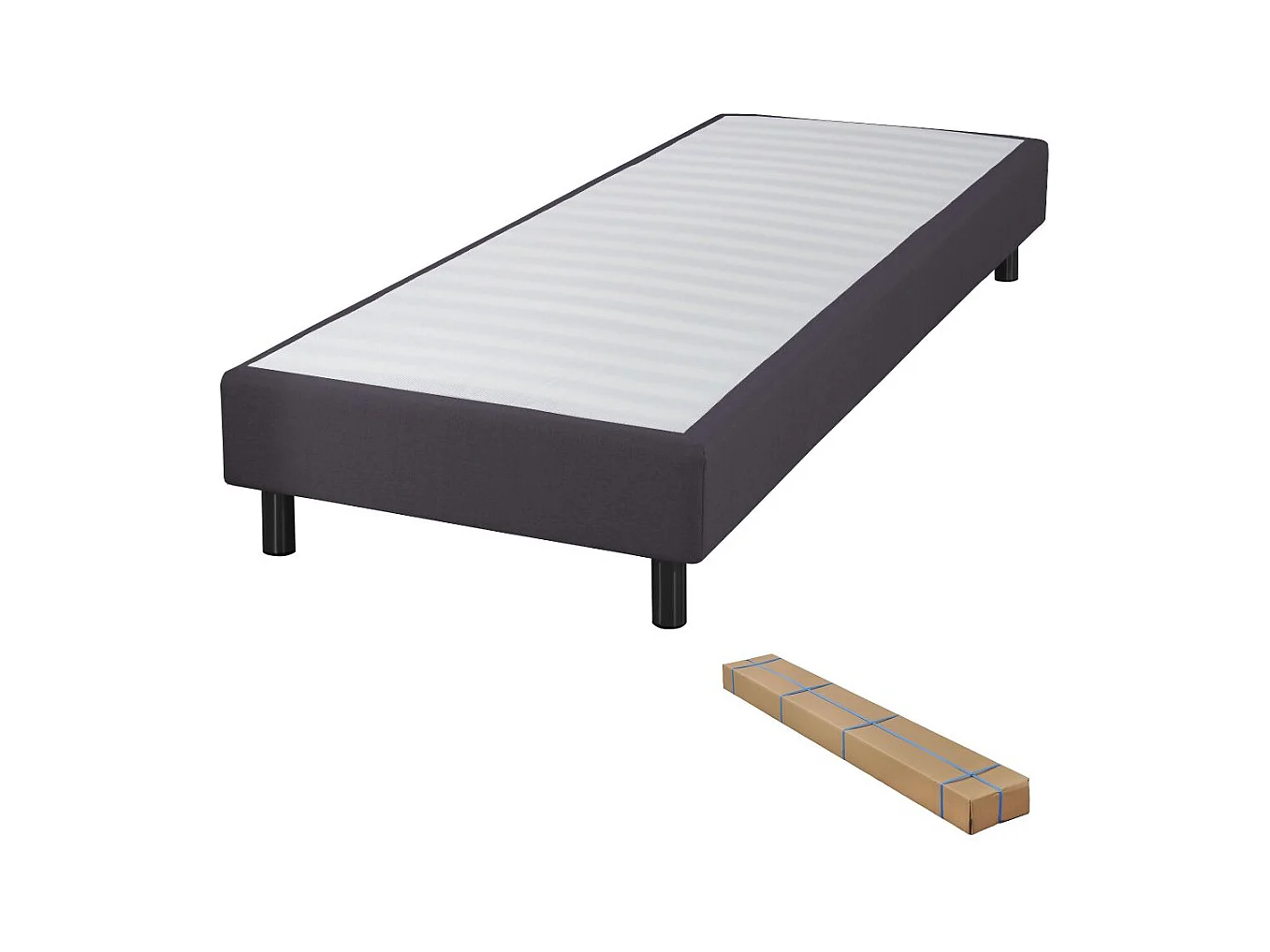 Matelas Ramage + sommier Newkit - 90x190 - Ressorts - Hauteur 25 cm - Soutien ferme