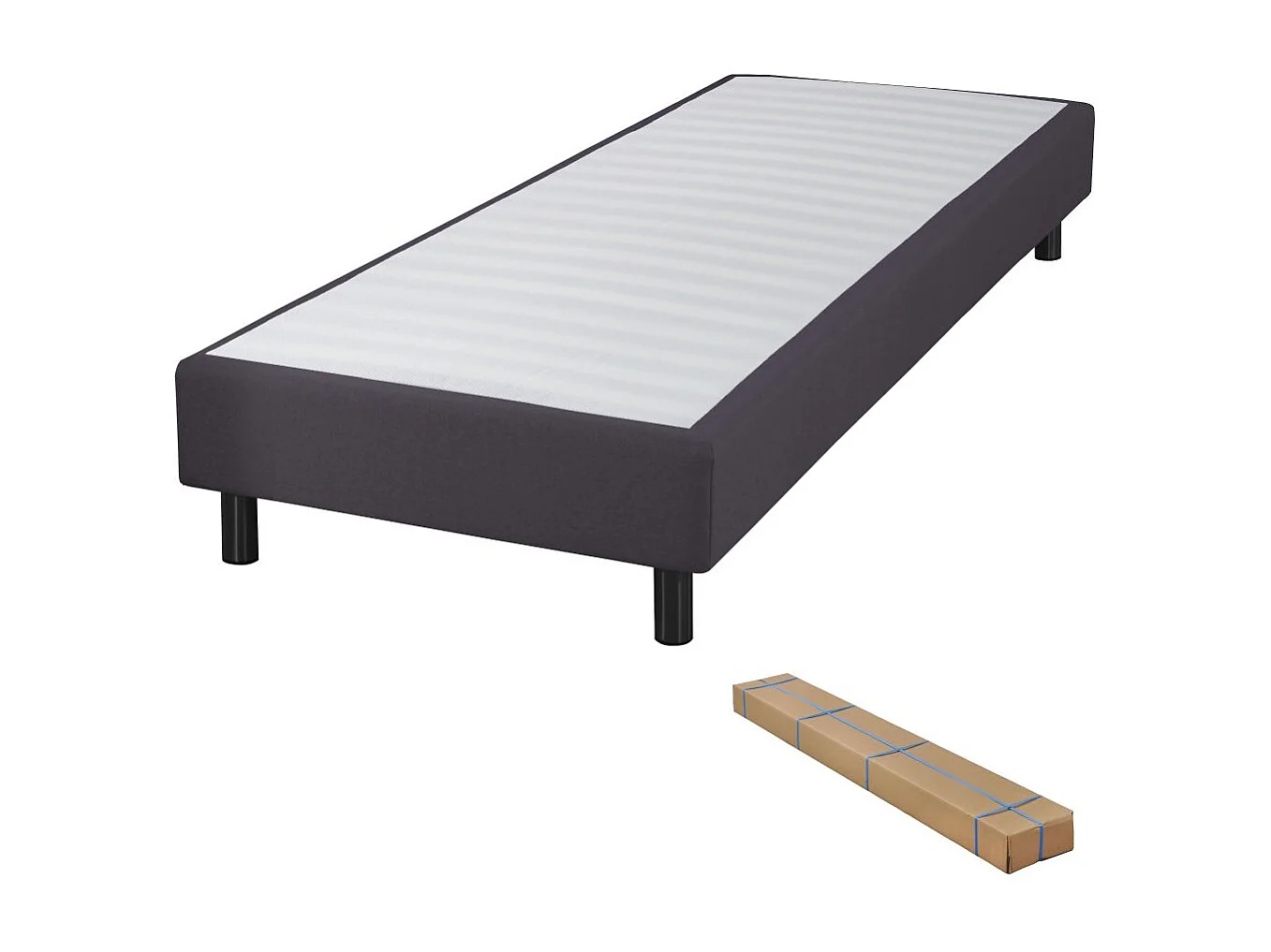 Matelas Ramage + sommier Newkit - 90x190 - Ressorts - Hauteur 25 cm - Soutien ferme