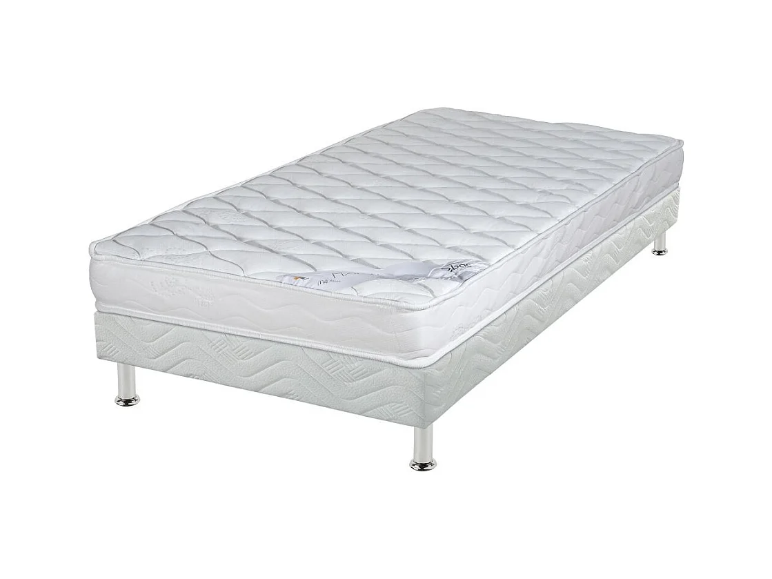 Matelas Marly + sommier tapissier Omega - 80x190 - Mousse - Hauteur 15 cm