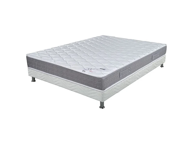 Matelas Ryad + sommier tapissier Omega - 160x200 - Ressorts - Hauteur 21 cm