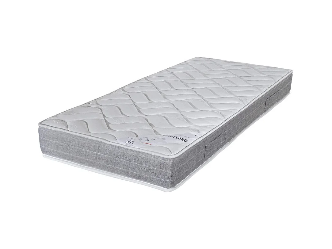 Matelas Maryland + sommier SR15 - 90x190 - Mousse - Hauteur 20 cm - Soutien ferme