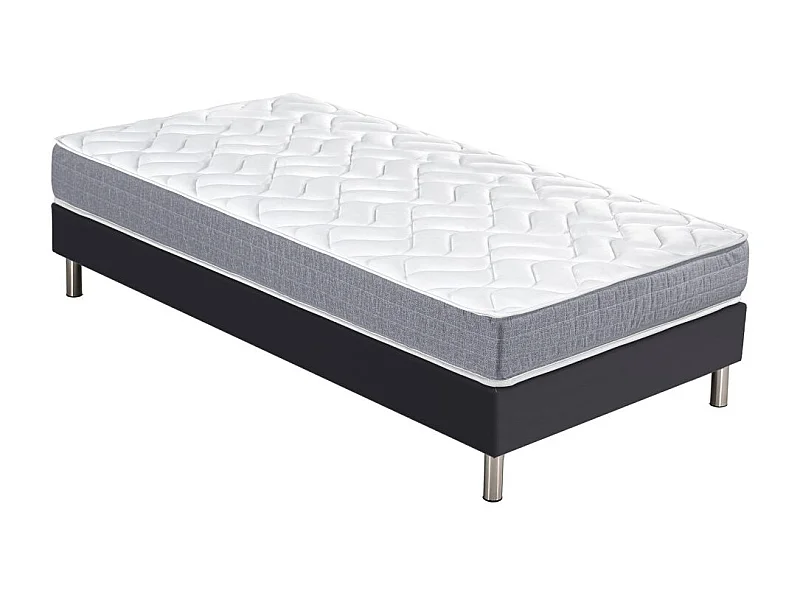 Matelas Maryland + sommier SR15 - 90x190 - Mousse - Hauteur 20 cm - Soutien ferme