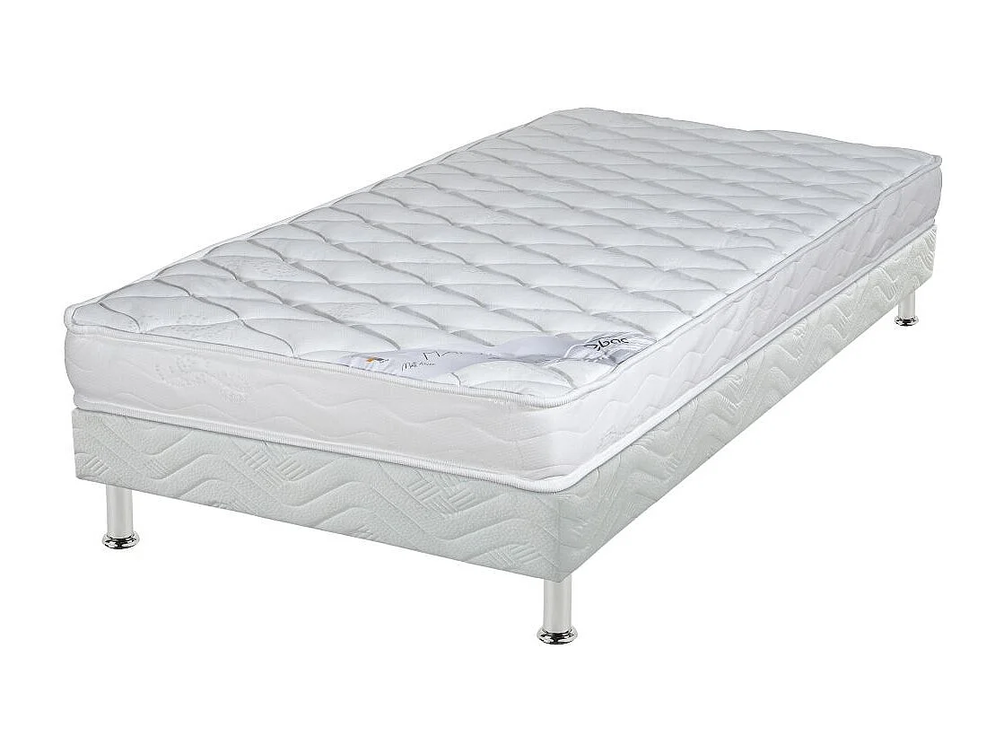 Matelas Marly + sommier tapissier Omega - 90x190 - Mousse - Hauteur 15 cm