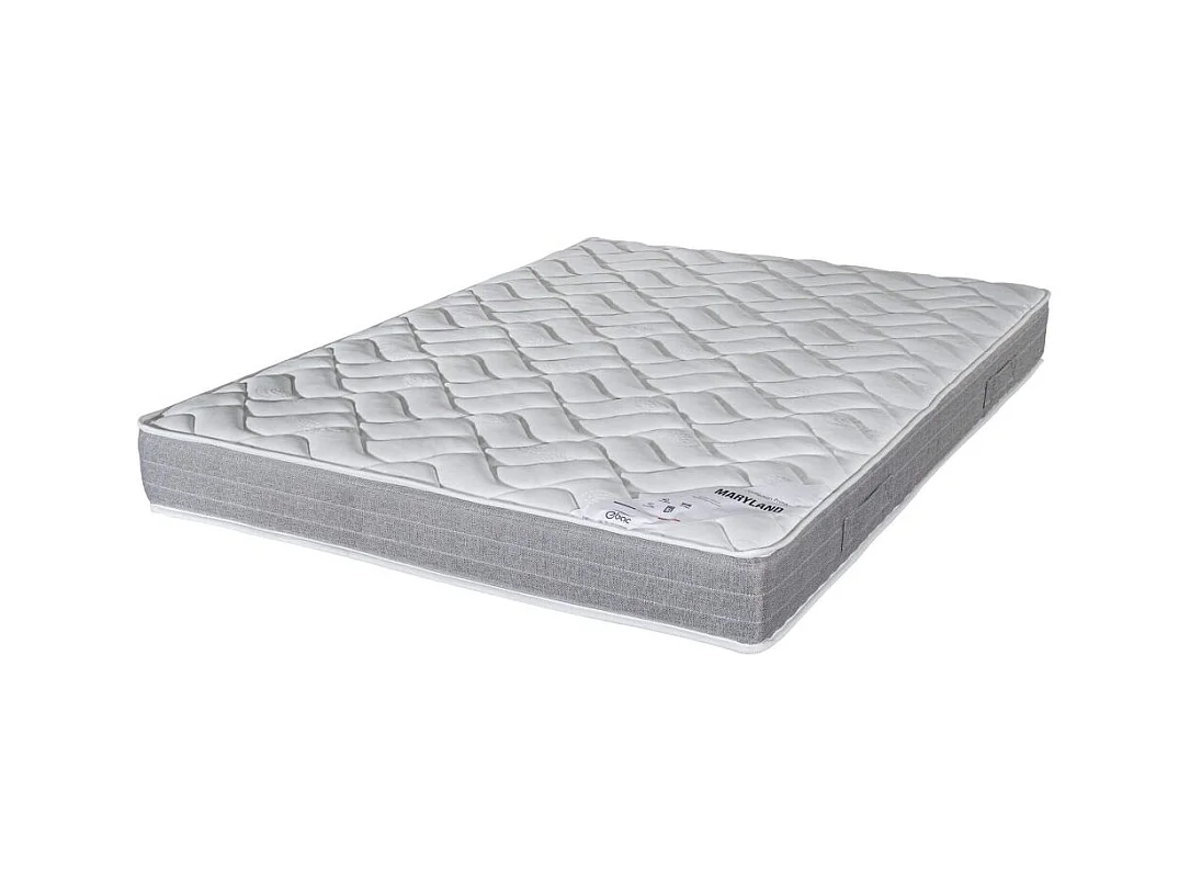 Matelas Maryland + sommier SR15 - 140x190 - Mousse - Hauteur 20 cm - Soutien ferme