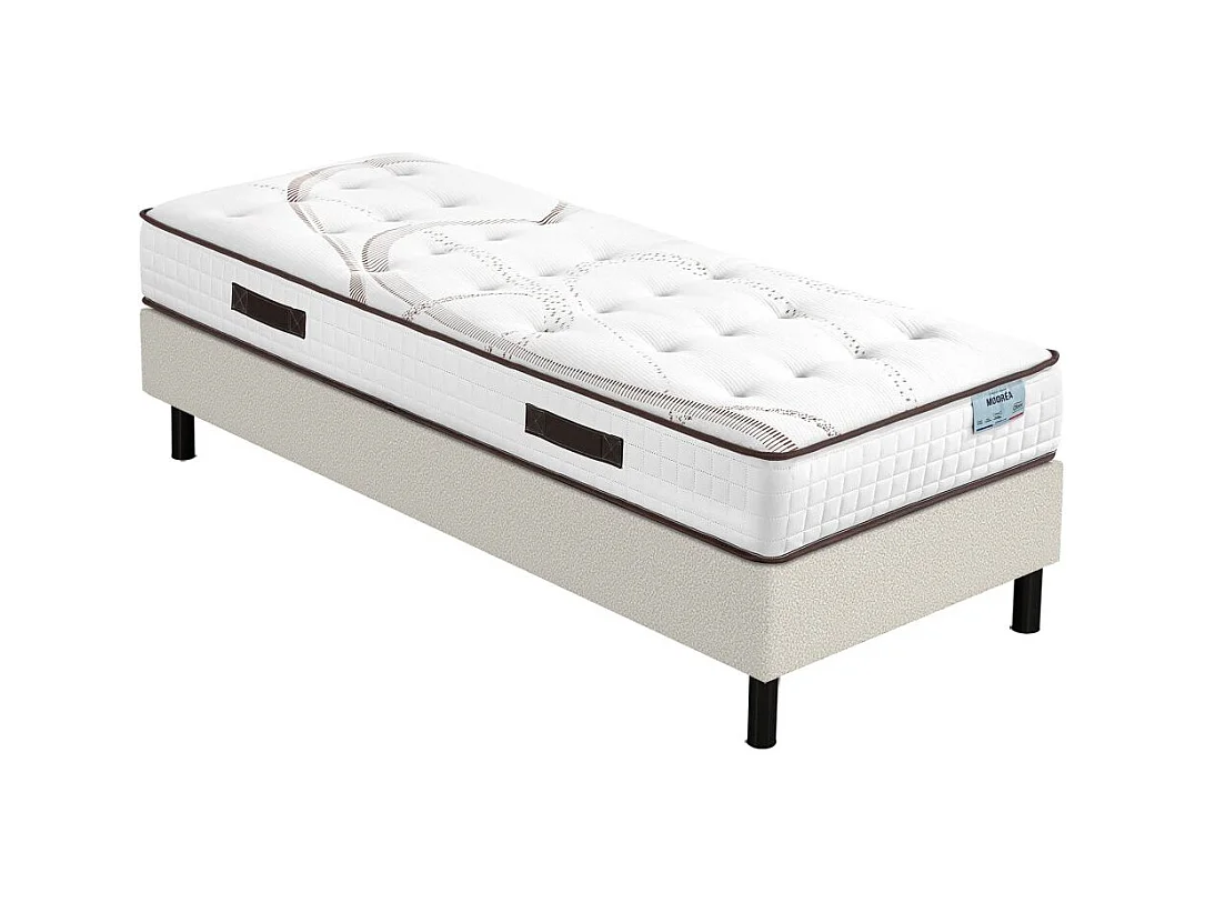 Matelas Moorea + sommier Newkit - 90x190 - Mousse - Hauteur 25 cm - Soutien ferme