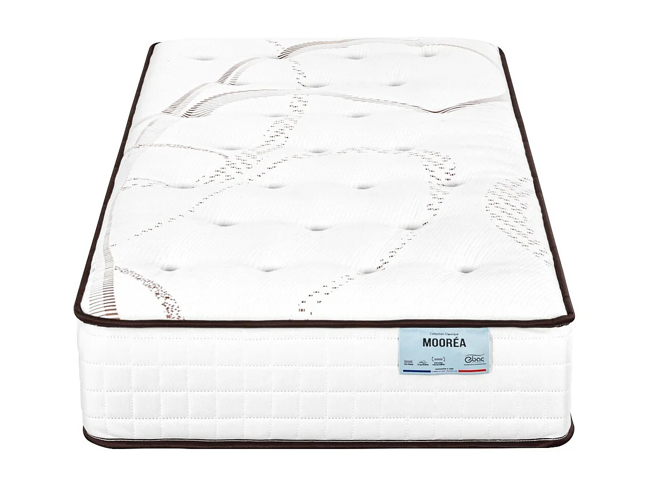 Matelas Moorea + sommier Newkit - 90x190 - Mousse - Hauteur 25 cm - Soutien ferme