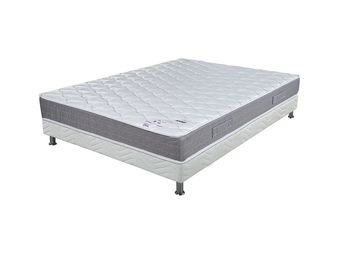 Matelas Ryad + sommier tapissier Omega - 120x190 - Ressorts - Hauteur 21 cm