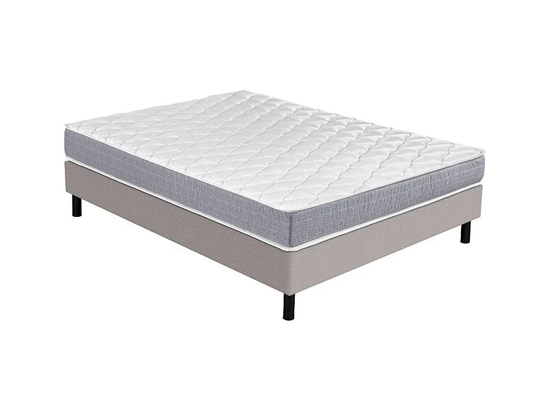 Matelas Ryad + sommier Newkit - 160x200 - Ressorts - Hauteur 21 cm - Très ferme