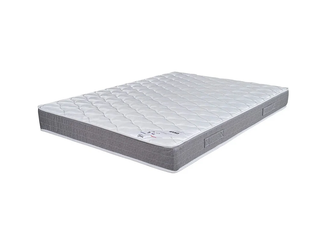 Matelas Ryad + sommier Newkit - 160x200 - Ressorts - Hauteur 21 cm - Très ferme