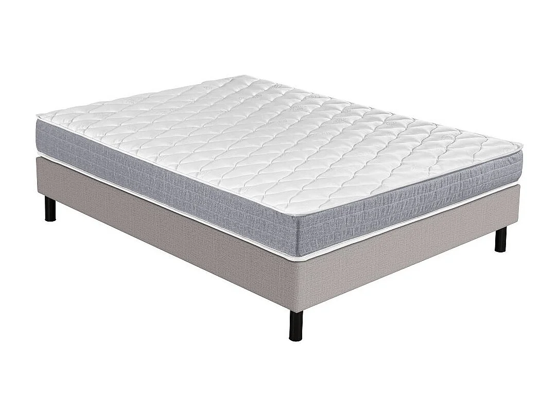 Matelas Ryad + sommier Newkit - 160x200 - Ressorts - Hauteur 21 cm - Très ferme