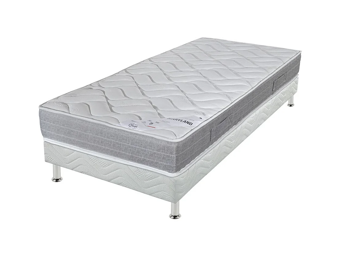 Matelas Maryland + sommier tapissier Omega - 90x200 - Mousse - Hauteur 20 cm