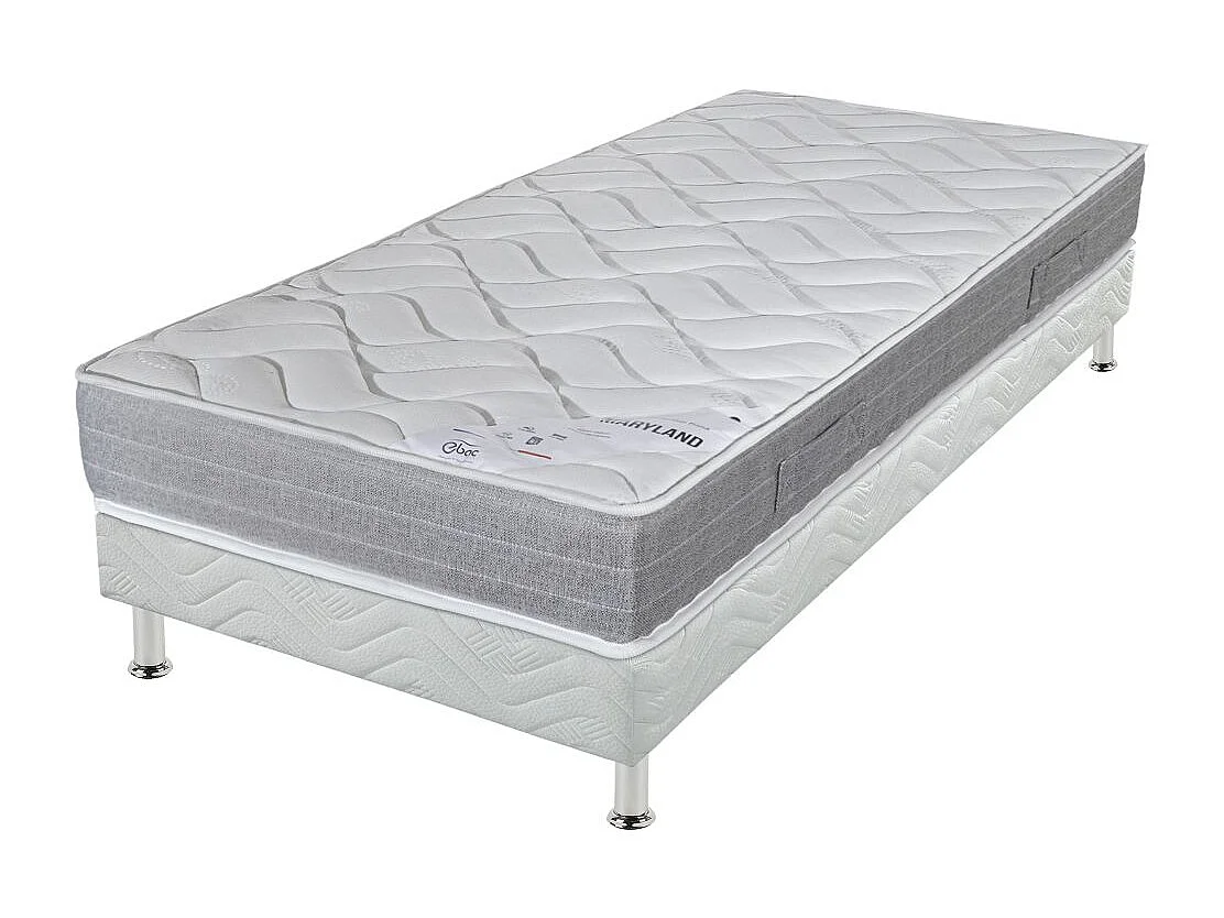 Matelas Maryland + sommier tapissier Omega - 90x200 - Mousse - Hauteur 20 cm