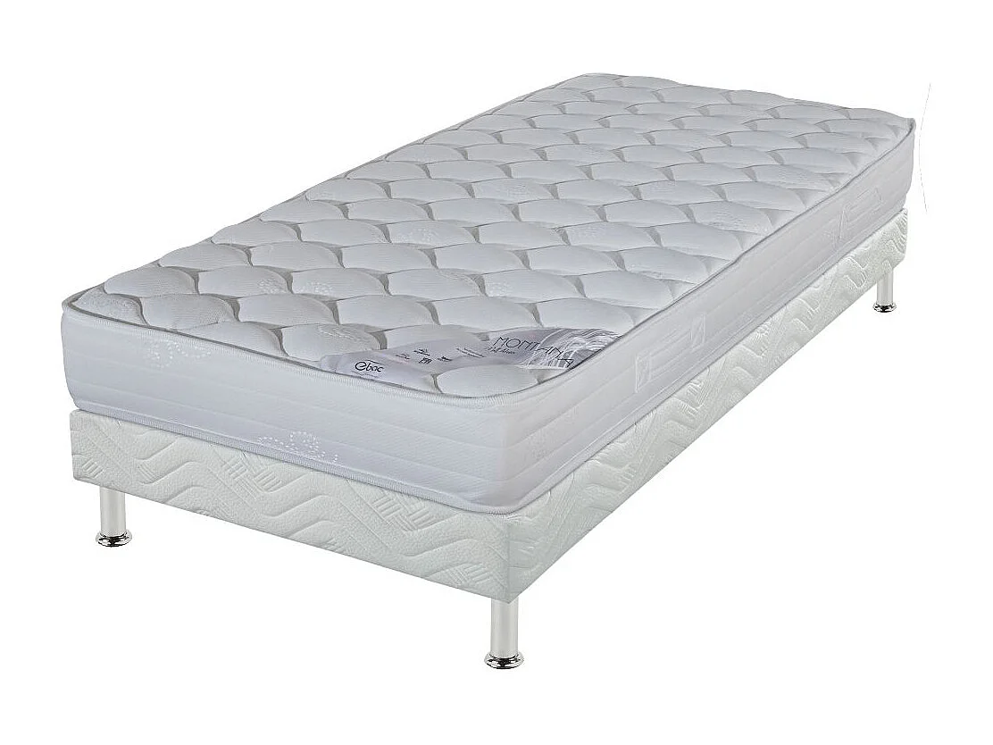 Matelas Montana + sommier tapissier Omega - 80x190 - Mousse - Hauteur 18 cm