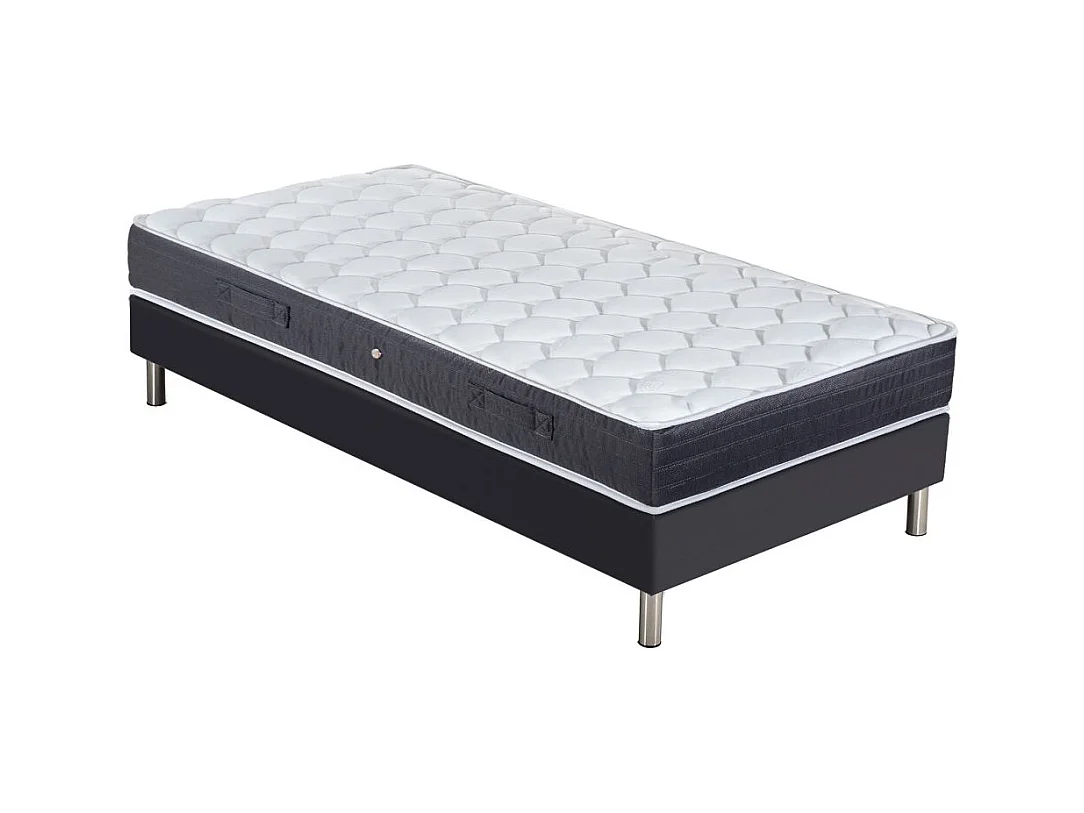 Matelas Maryland + sommier SR15 - 90x190 - Ressorts - Hauteur 25 cm - Soutien ferme