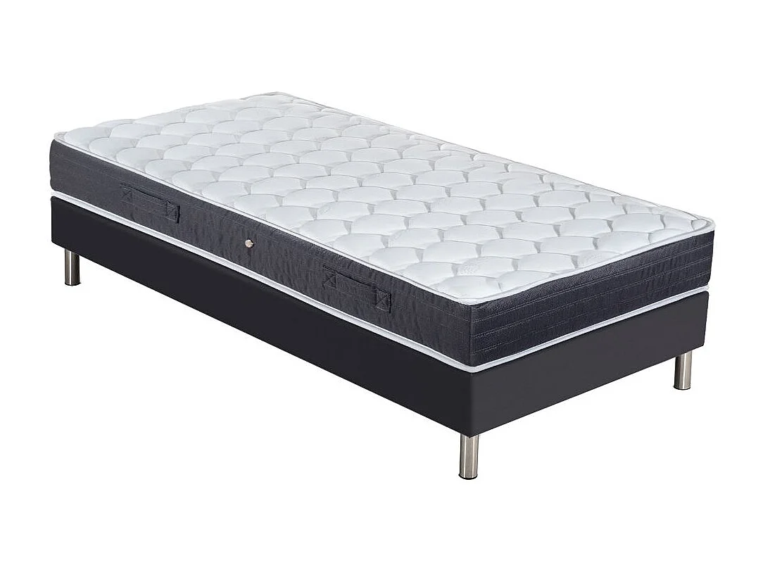 Matelas Maryland + sommier SR15 - 90x190 - Ressorts - Hauteur 25 cm - Soutien ferme