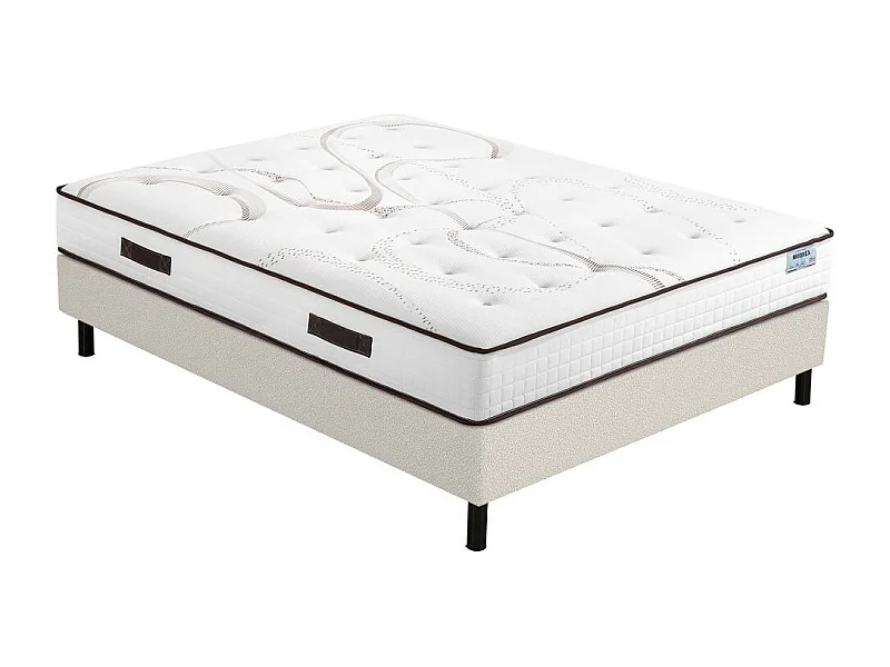 Matelas Moorea + sommier Newkit - 160x200 - Mousse - Hauteur 25 cm - Soutien ferme