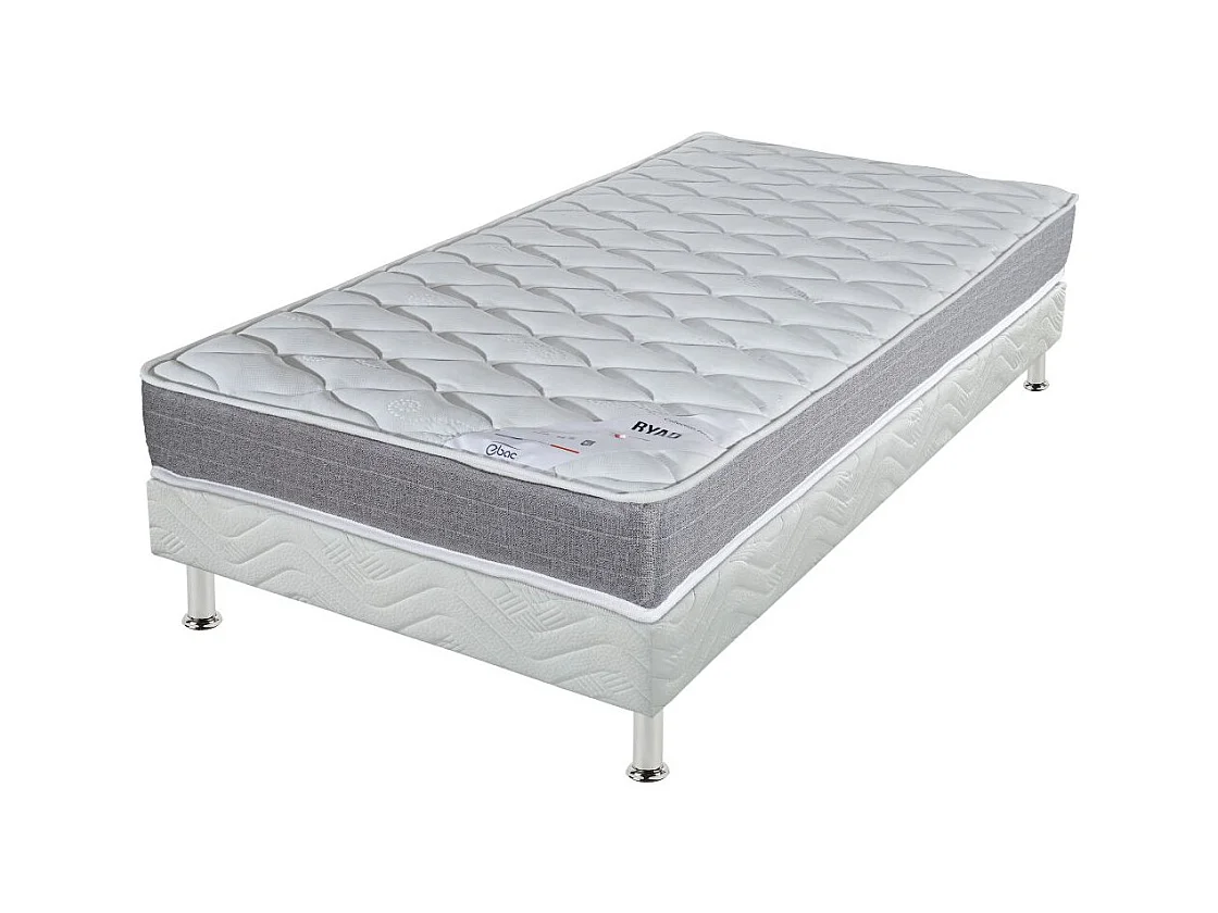Matelas Ryad + sommier tapissier Omega - 90x190 - Ressorts - Hauteur 21 cm