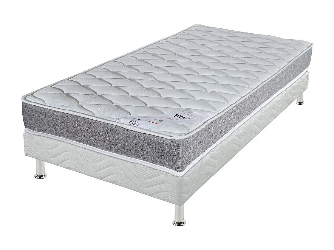 Matelas Ryad + sommier tapissier Omega - 90x190 - Ressorts - Hauteur 21 cm