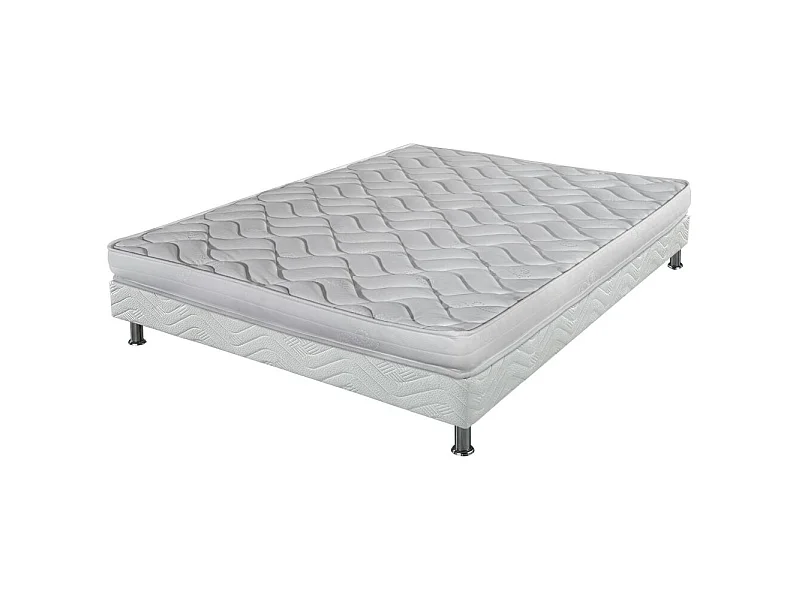 Matelas Melissa + sommier tapissier Omega - 140x190 - Mousse - Hauteur 13 cm