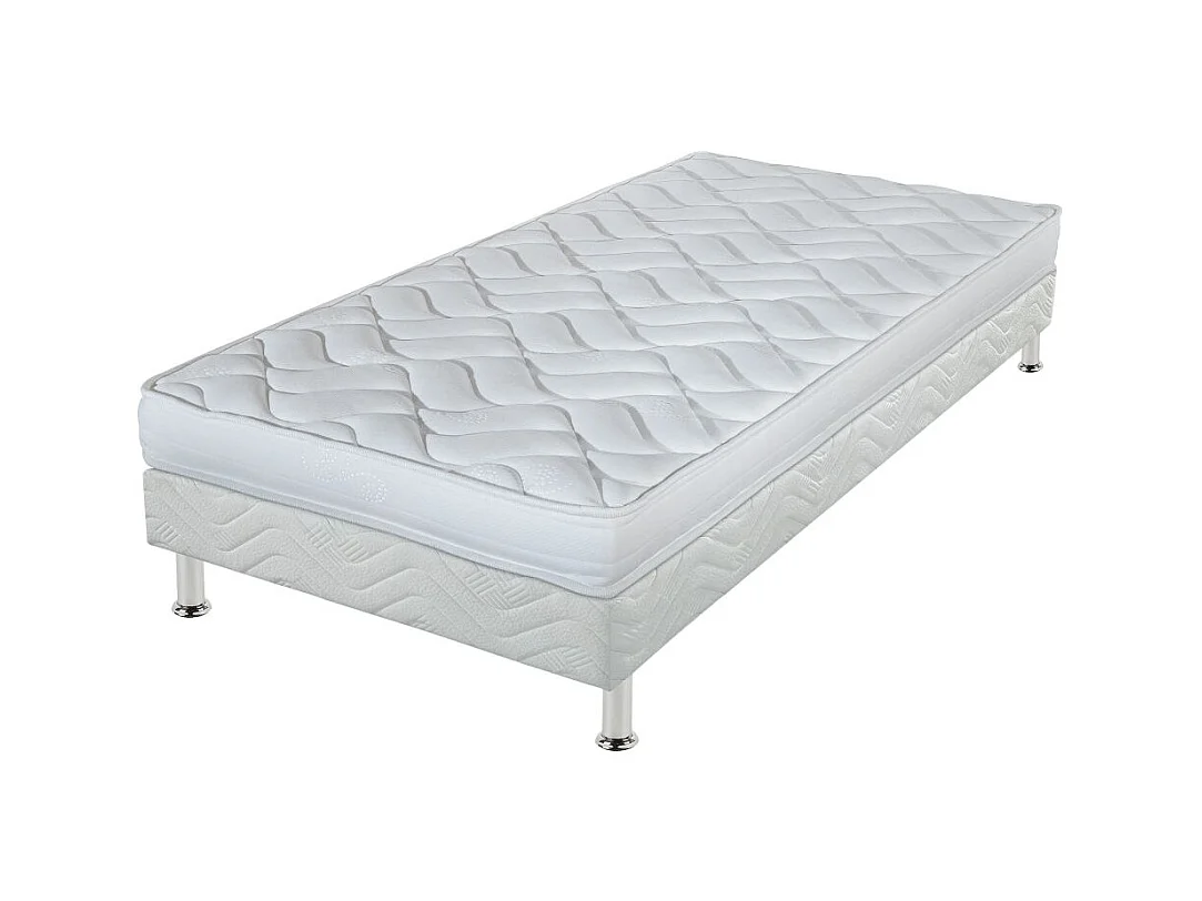 Matelas Melissa + sommier tapissier Omega - 80x190 - Mousse - Hauteur 13 cm