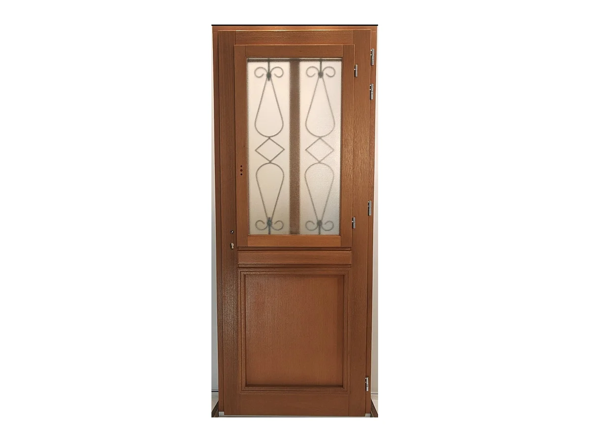 Porte d'entree Bois vitree, Baya, H,200xl,80  p, gauche Cotes Tableau