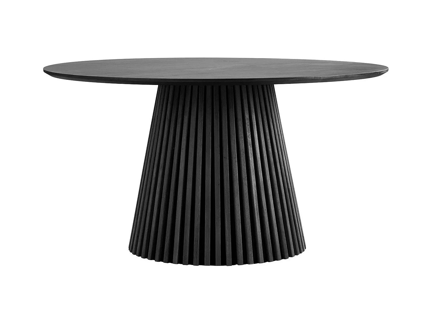 Table à manger ronde LANZA – Ø120 ou Ø140cm-Noir-Diamètre 120 cm
