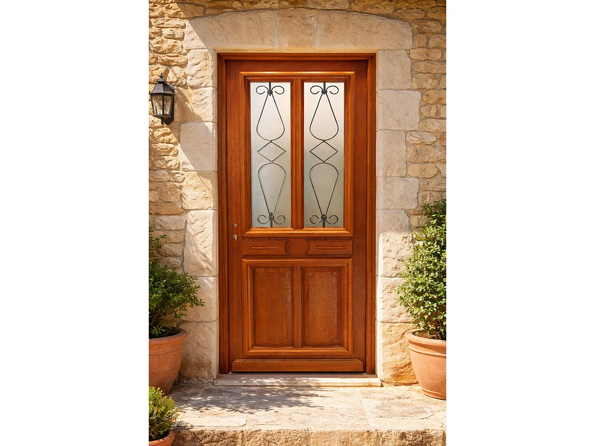 Puerta de Entrada Modelo 'BAYA' 200X80 Empujando a la Derecha (Dimensiones de la Mesa) sin manilla