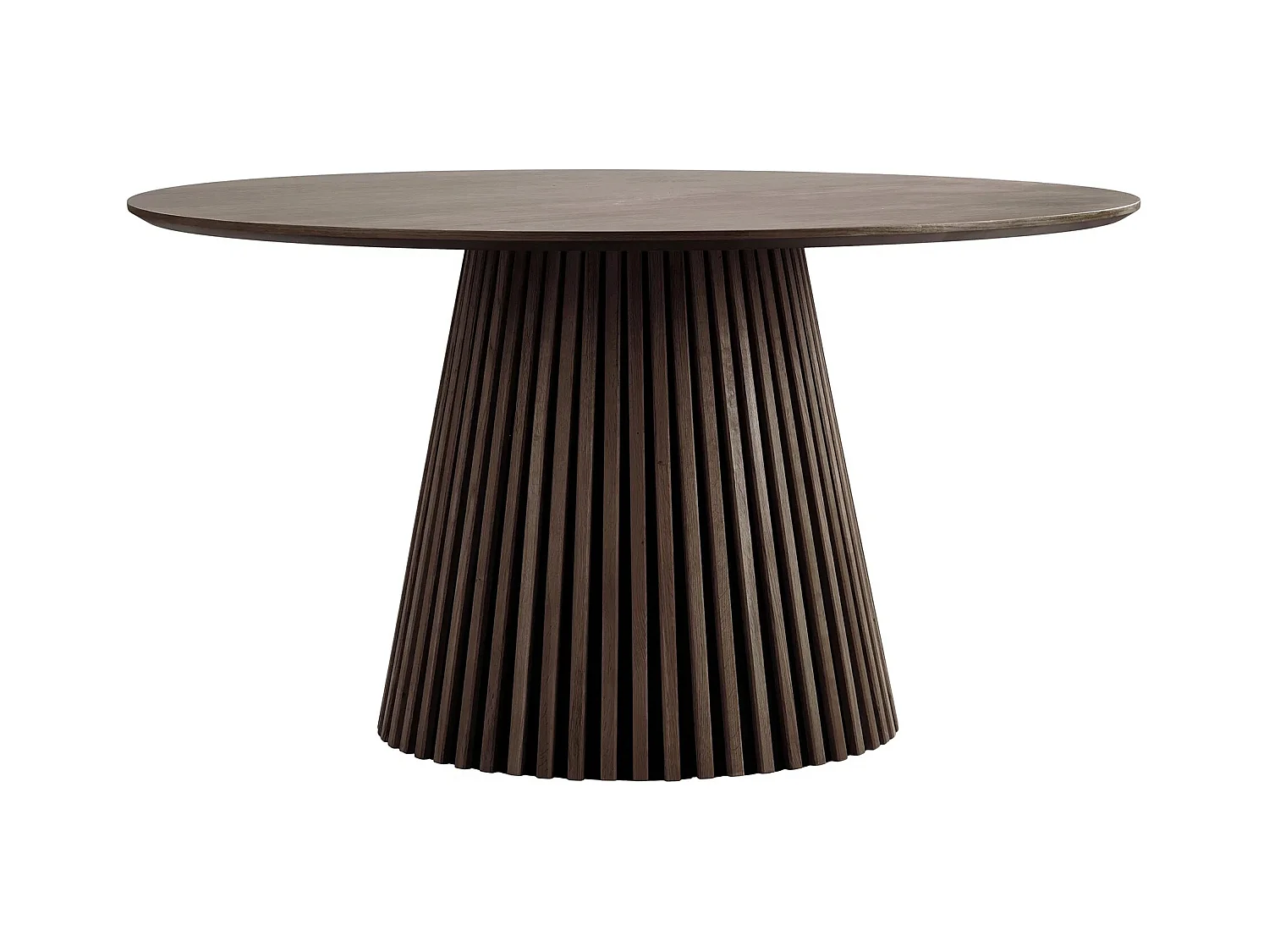 Table à manger ronde LANZA – Ø120 ou Ø140cm-Marron-Diamètre 140 cm