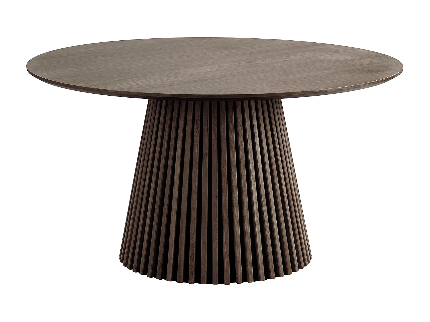 Table à manger ronde LANZA – Ø120 ou Ø140cm-Marron-Diamètre 140 cm