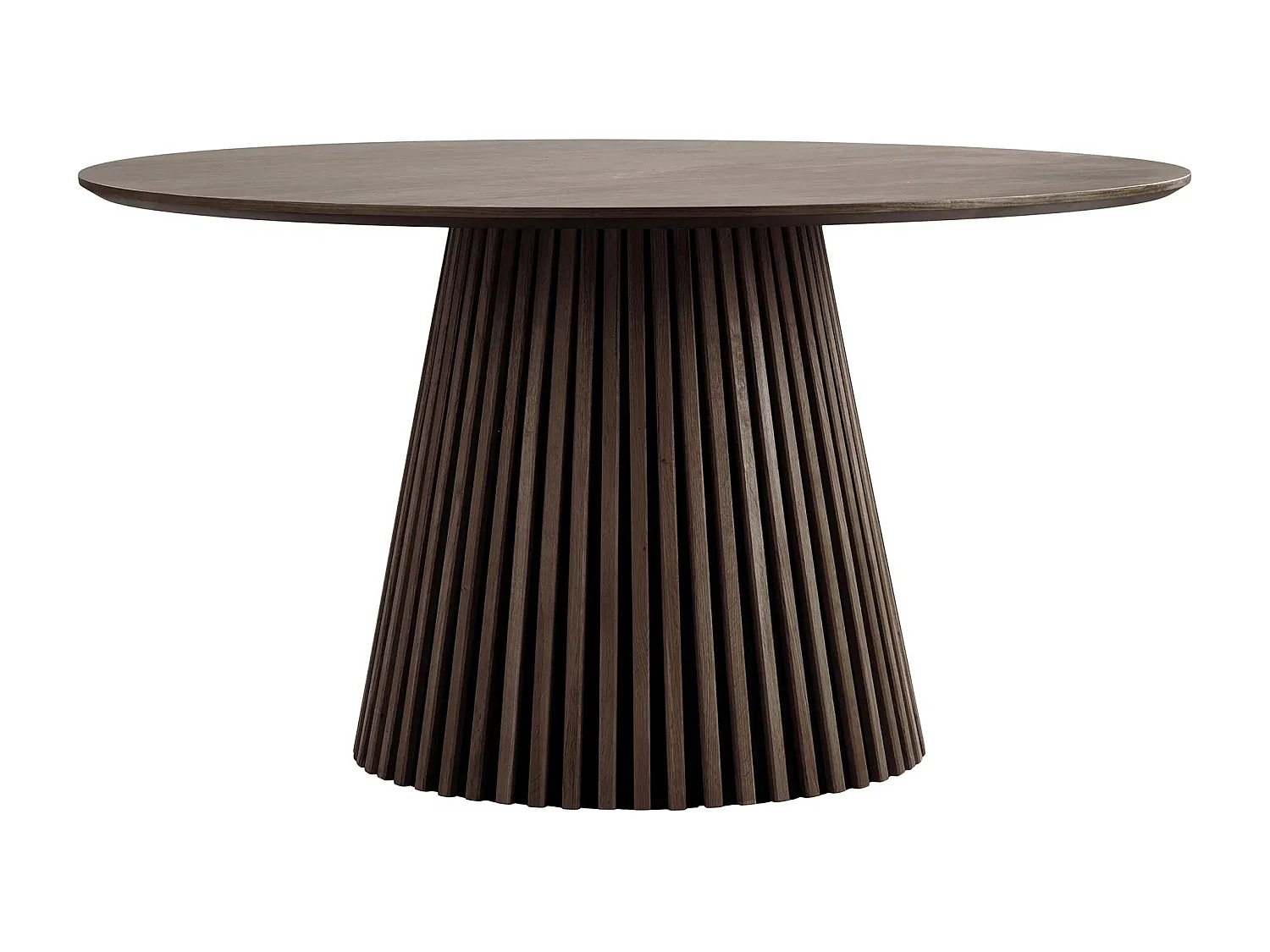Table à manger ronde LANZA – Ø120 ou Ø140cm-Marron-Diamètre 140 cm