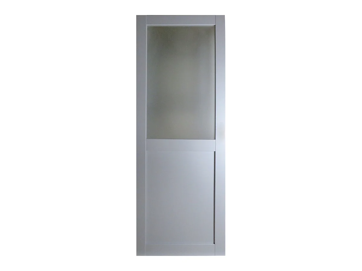 Porte Coulissante Athena Ral7035 Vitree H204 X L83 + Systeme A  Galandage (sans Kit Finition) Gd Menuiseries