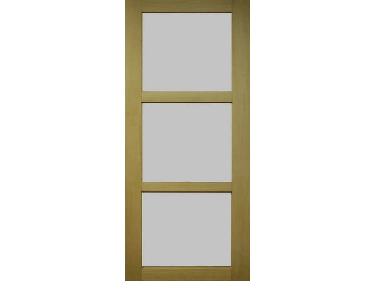 Porte Coulissante Ayous 3 Panneaux Gris RAL 7035 H204 x L83 + Systeme a Galandage