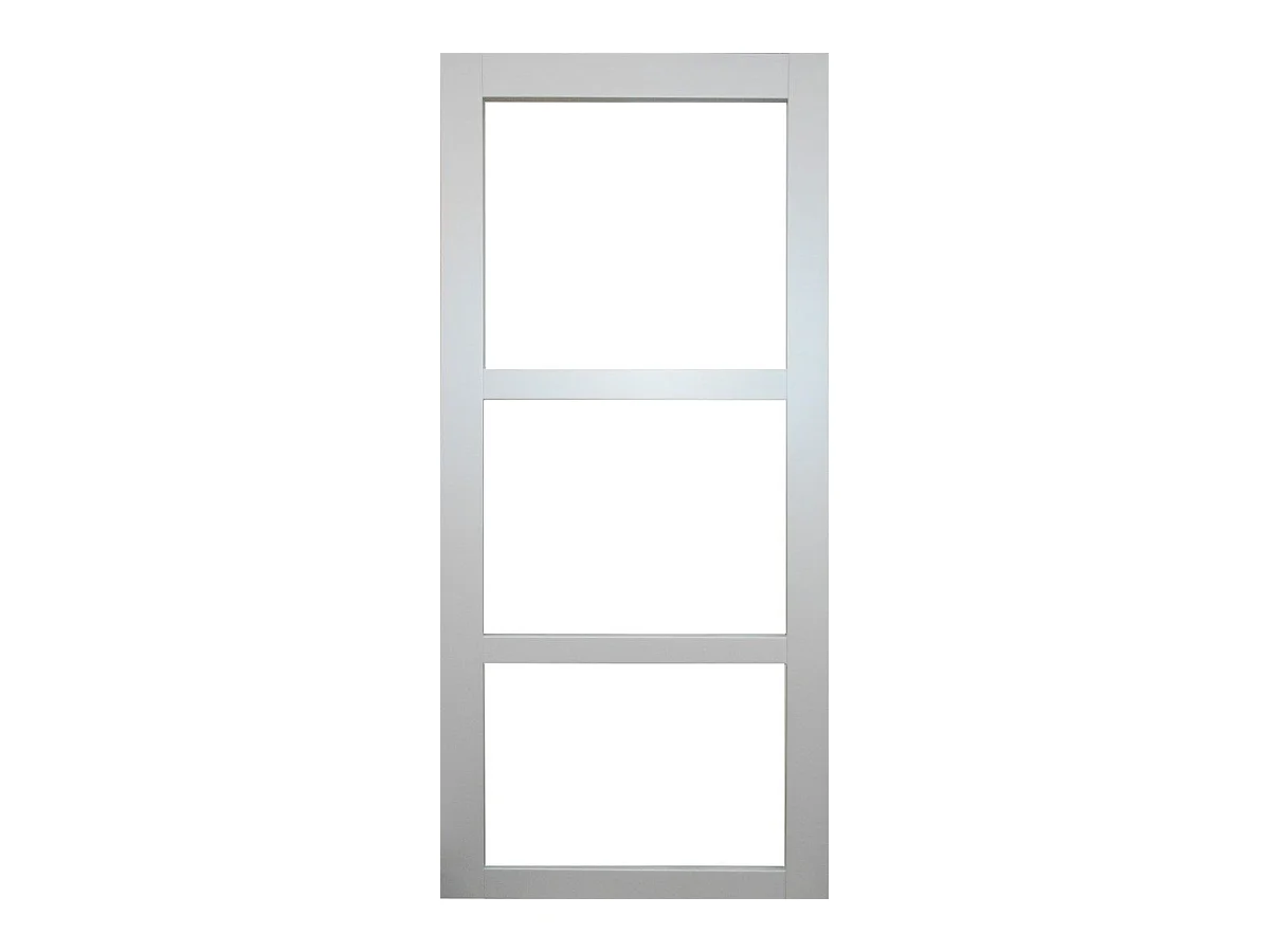 Porte Coulissante Greyria Gris Clair Ral7035 Vitrage Transparent  H204 X L83 + Systeme A  Galandage (sans Kit Finition) Gd Menuiseries