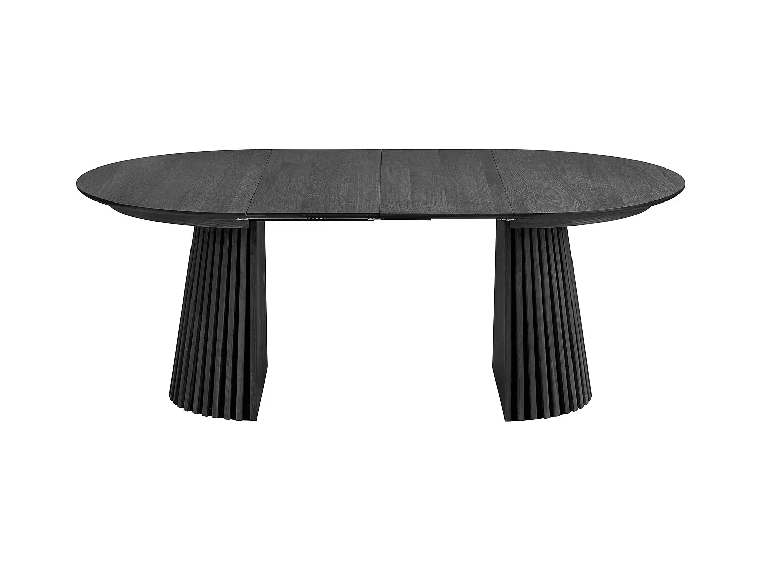 Osaka eetkamertafel Inbegrepen 2 uitbreidingen, ø120x120-160-200cm zwart.