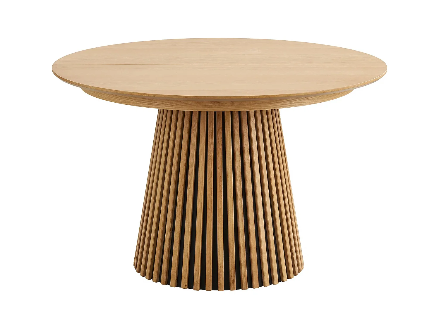 Osaka eetkamertafel Inbegrepen 2 uitbreidingen, ø120x120-160-200cm zwart.