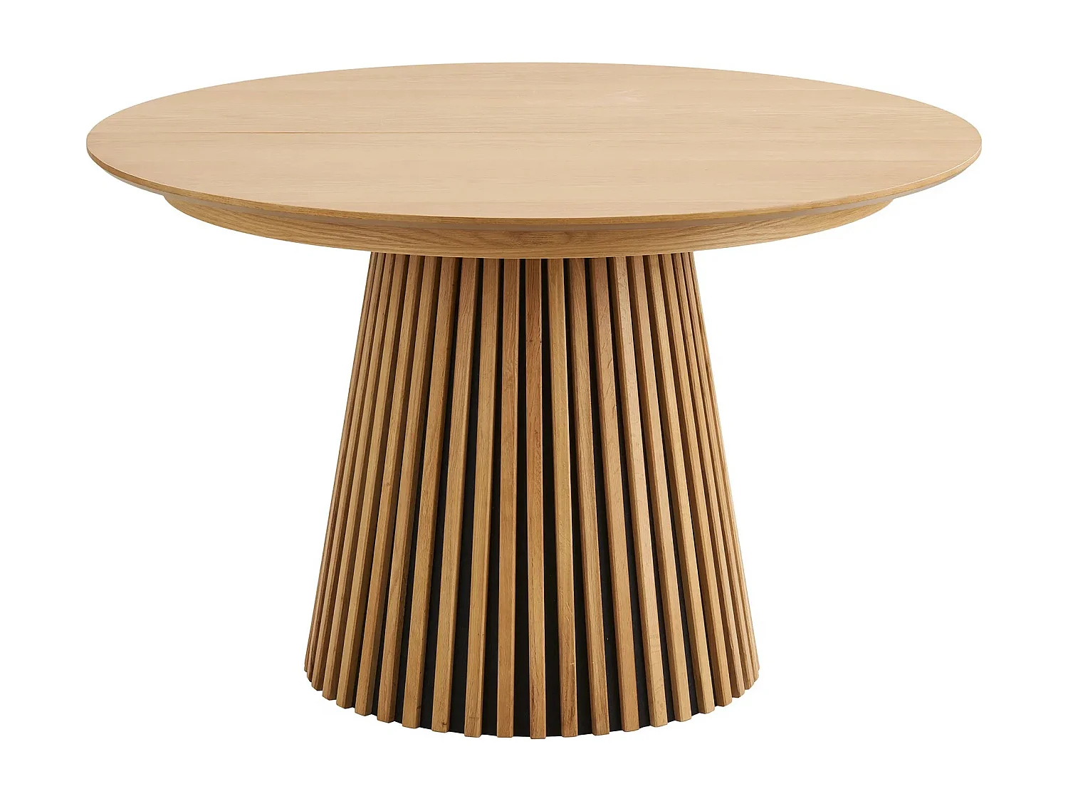 Osaka eetkamertafel Inbegrepen 2 uitbreidingen, ø120x120-160-200cm zwart.
