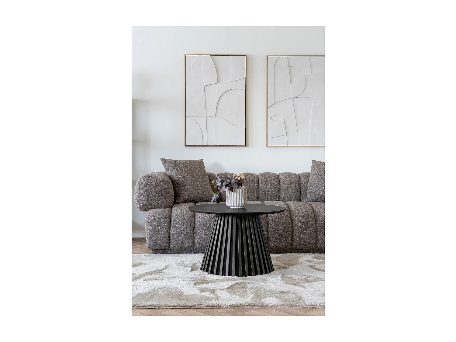 Table basse ronde LANZA Ø70cm-Noir