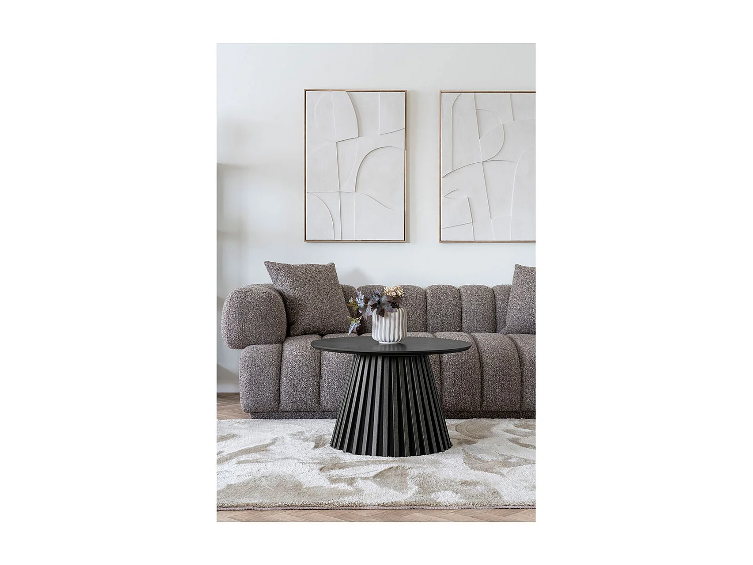 Osaka Couchtisch Ø70cm schwarz.
