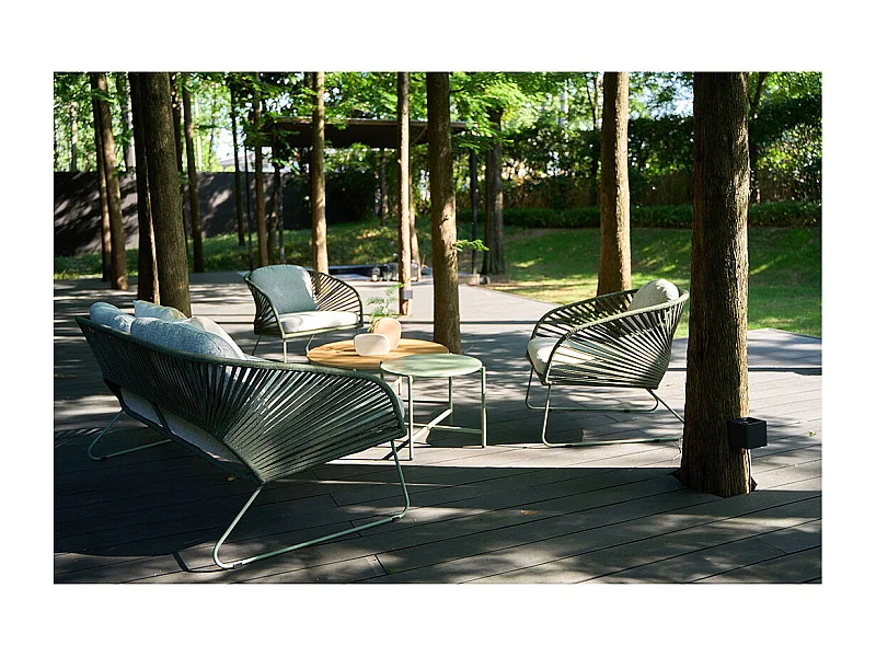 Novella Loungeset inkl. Kissen grau, grün.