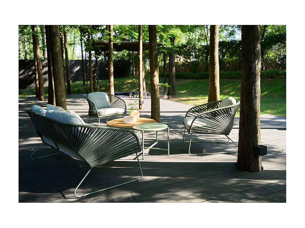 Novella Loungeset inkl. Kissen grau, grün.