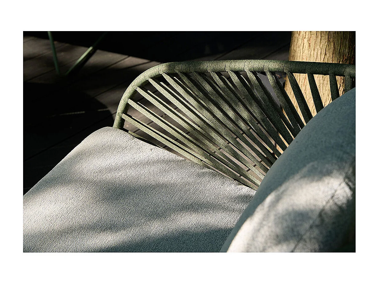 Novella Loungeset inkl. Kissen grau, grün.