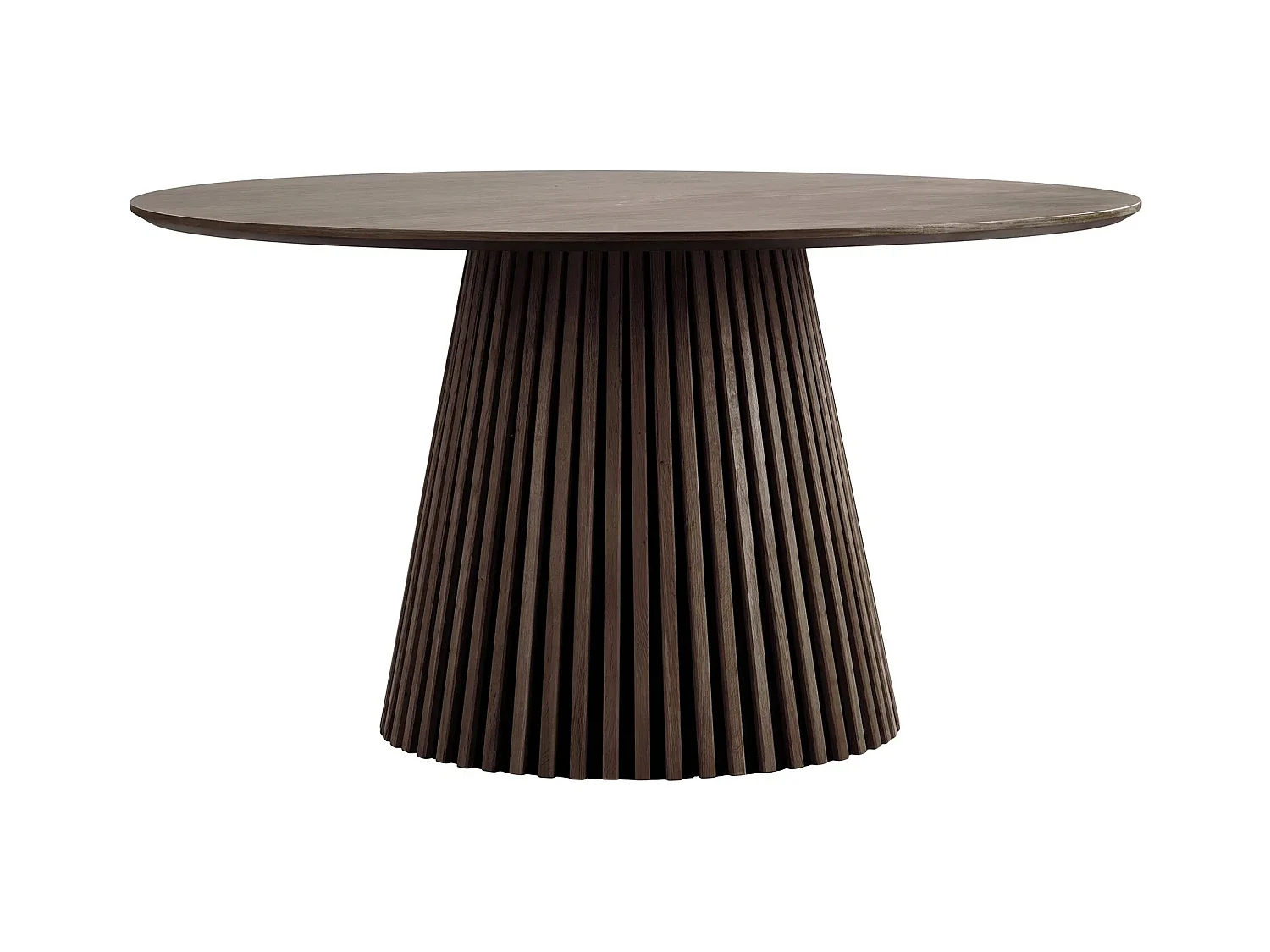 Table à manger ronde LANZA – Ø120 ou Ø140cm-Marron-Diamètre 120 cm
