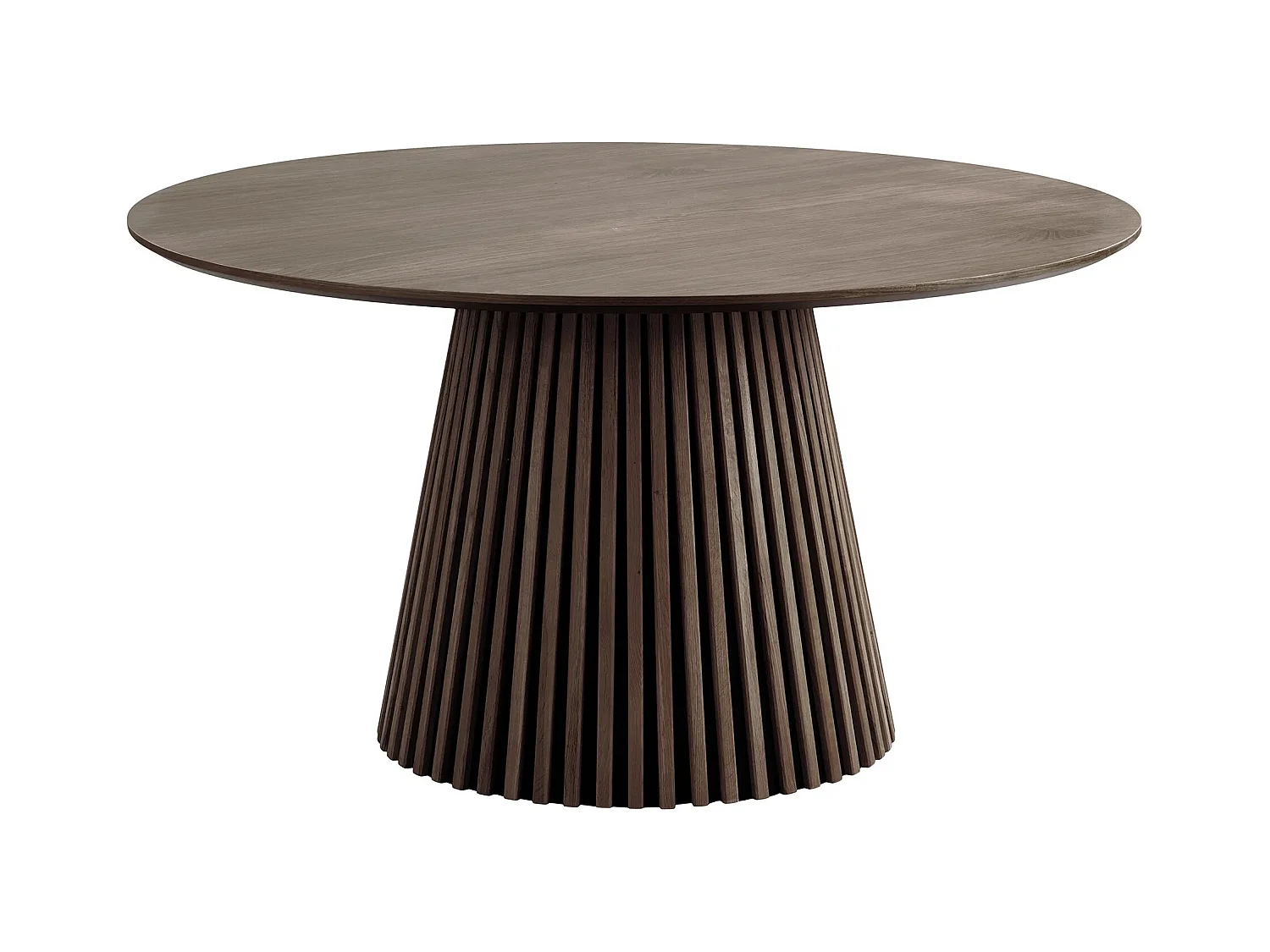 Table à manger ronde LANZA – Ø120 ou Ø140cm-Marron-Diamètre 120 cm