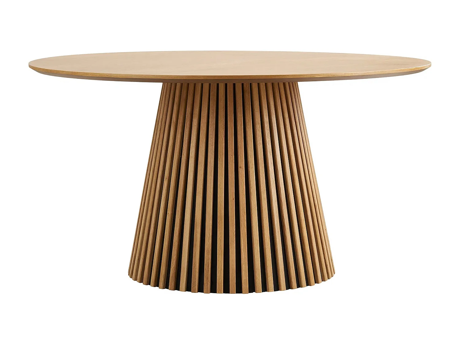 Campanou donker-wit-bruine massief grenen salontafel 90 cm-Kleur Beige-Diameter 120 cm