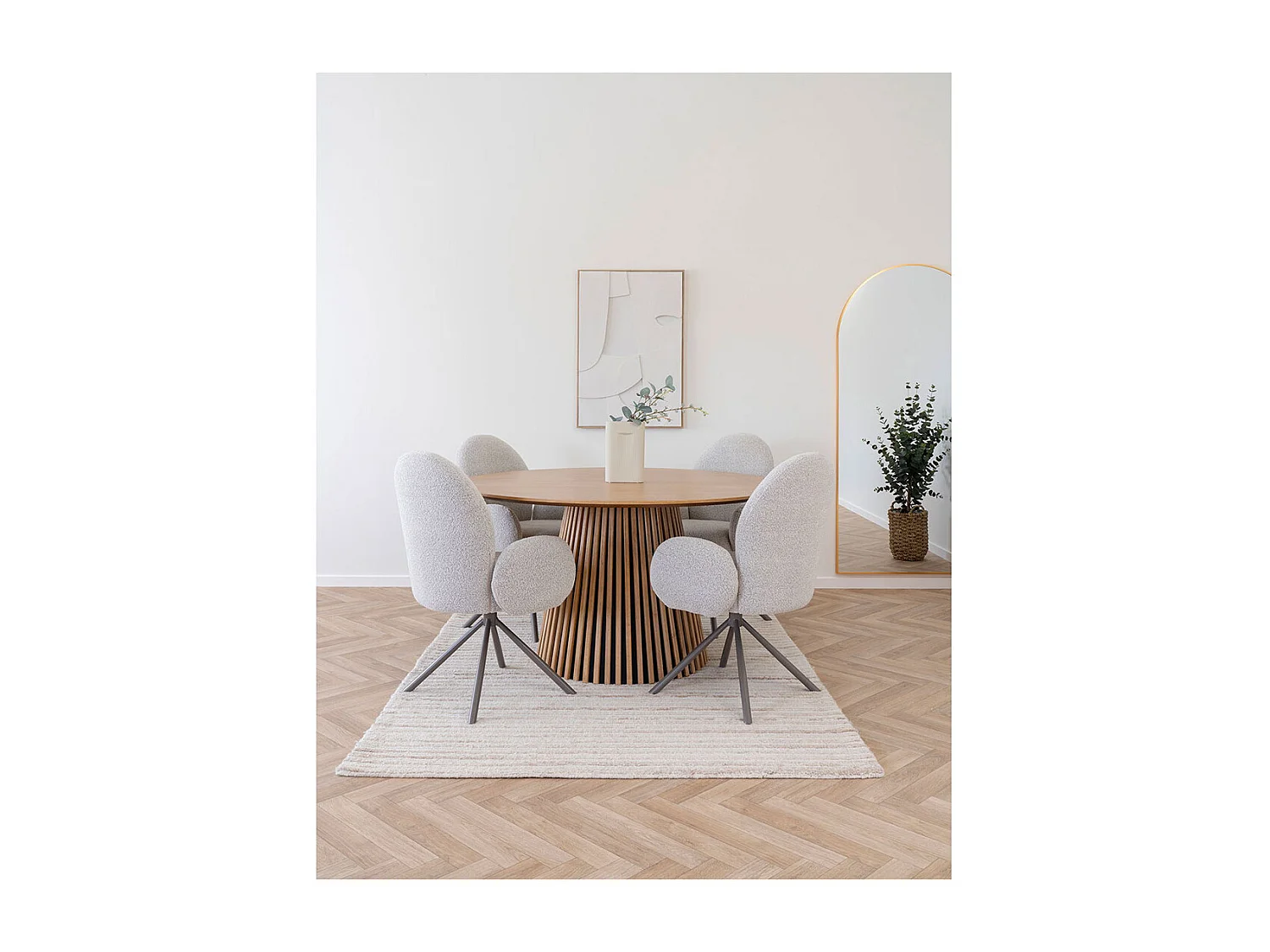 Osaka table à manger Ø140cm chêne.