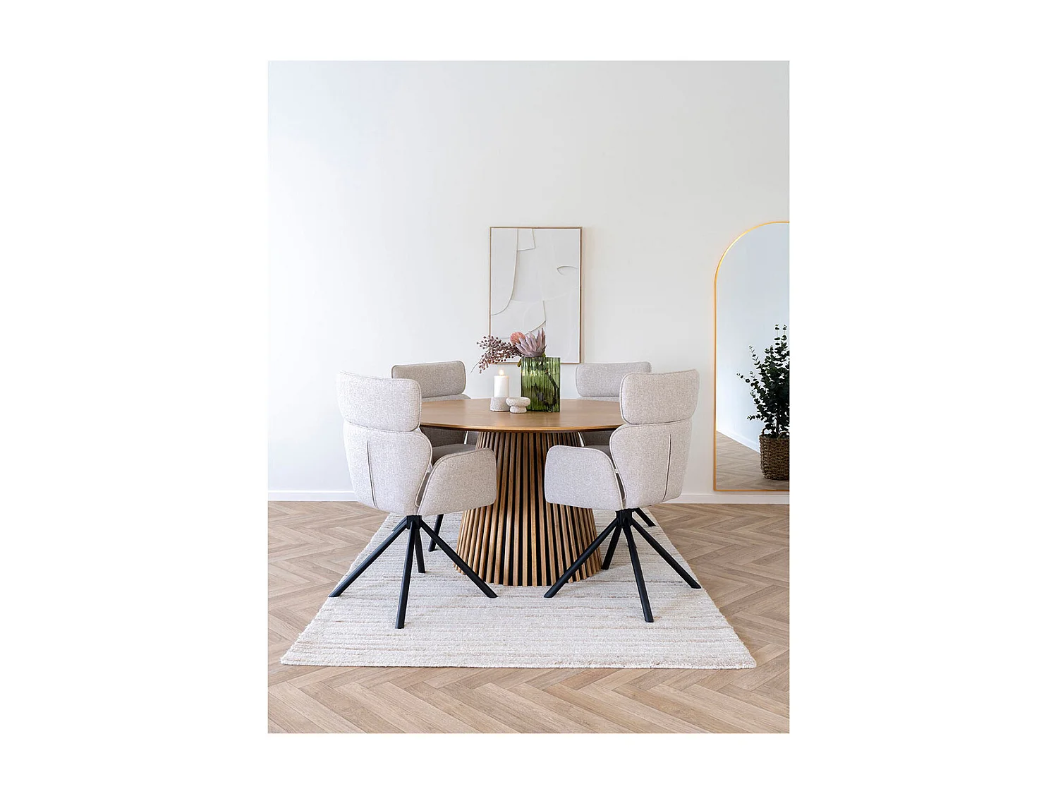 Osaka table à manger Ø140cm chêne.