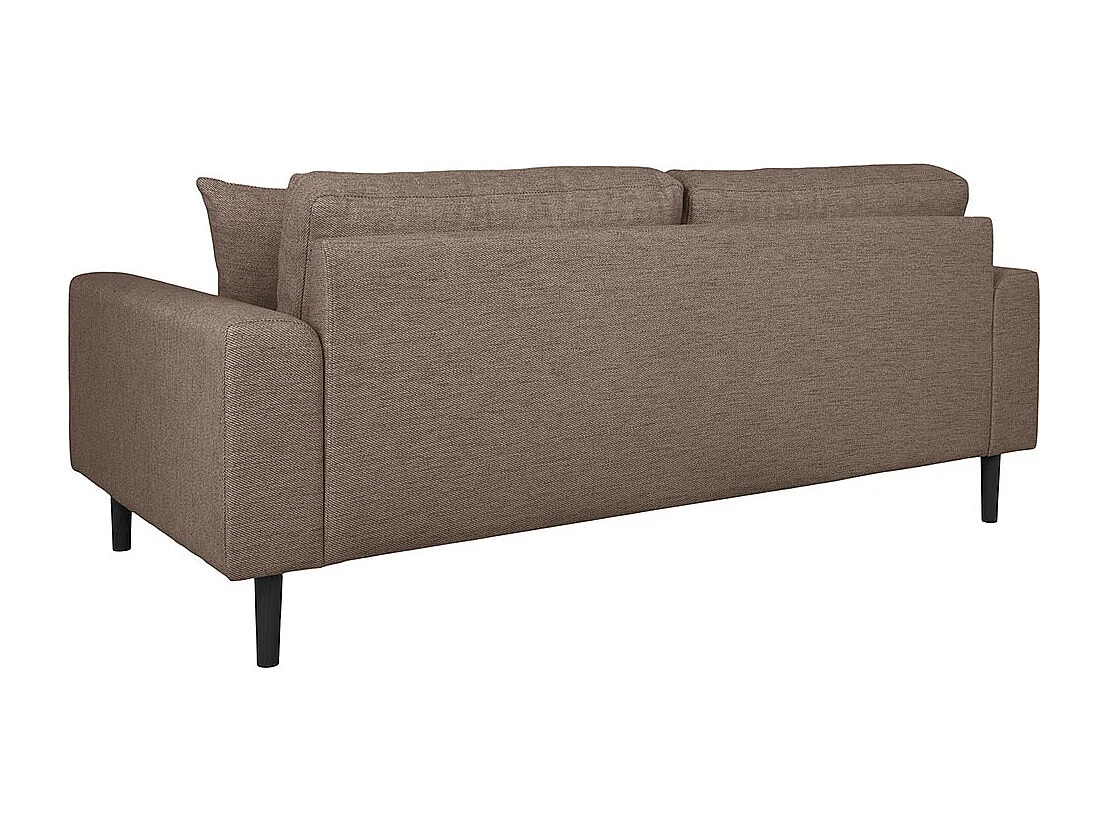 Lido canapé canapé 2,5 places avec deux coussins brun.