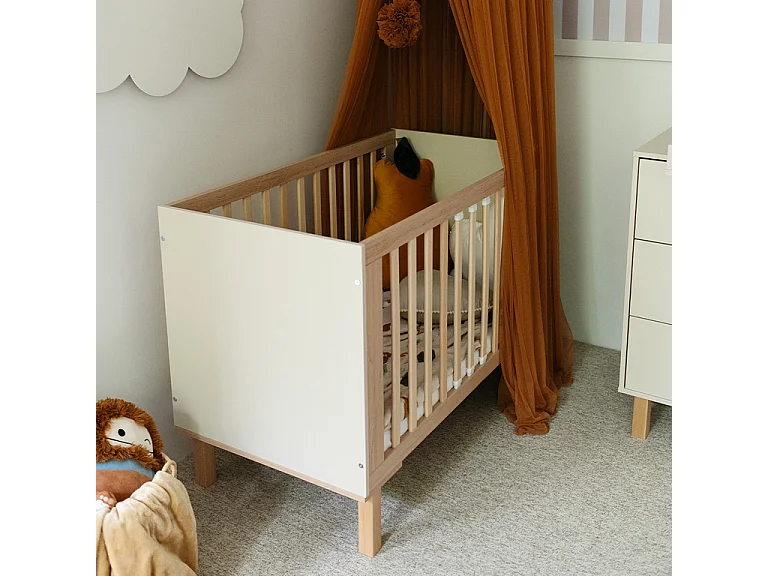 Lit évolutif 60x120 Littlesky by Klups Laura Champagne et Bois