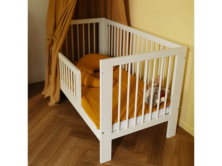 Lit évolutif 70x140 sommier inclus Littlesky by Klups Olivia Blanc